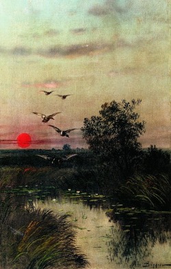 wasbella102:  Sunset over the Lake:  Efim Volkov 