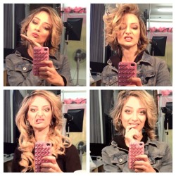 Making faces before my first shoot of the day in Milano (Taken