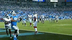 afbknows:  Whoops! Antrel Rolle and Greg Olsen tumble out of