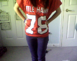 Outfit of the day. My friend asked me to wear his jersey today,