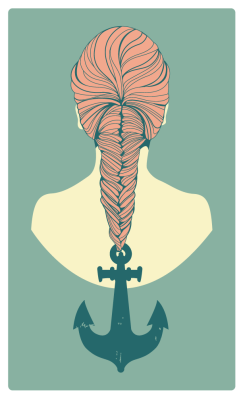 just-art:  Fish and Anchor by VenettaArtist: Society6 / Tumblr