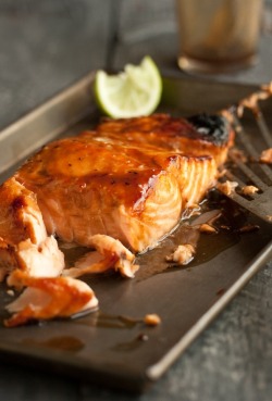 foodalish:  salmon with a miso honey glaze  