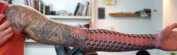 fuckyeahtattoos:  More dots for Sam Crook. Blue Dragon Tattoo