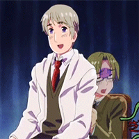 that-hetalia-blog:  madarauchihahaha:  “When I look into all of your stupid faces, I think of how fun it will be to pound them into dust.”  Can we just take a moment to appreciate Britain’s little dance freak out in the corner of the third GIF over