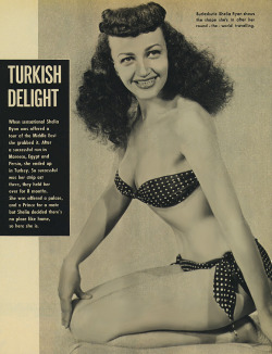 Sheila “The Peeler” Ryan is featured in the December ‘54