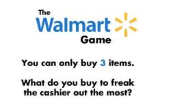 imreallyrandom:  The Walmart game. Hmm..  KY Jelly, Box of Condoms,