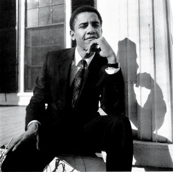 team-joebama:  28 year old Barack Obama, in his first Vanity