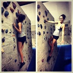 This is not easy. But very fun. (Taken with Instagram at Rockreation Sport Climbing Center)