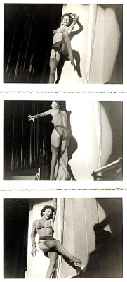 A series of vintage 50&rsquo;s-era photos shows an unidentified dancer working the side of the &lsquo;RIVOLI Theatre&rsquo; stage; located in Seattle, Washington..