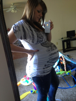 raisingkings: My belly looks so odd.   36 weeks & 5 days