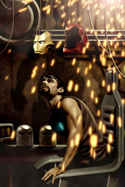 loving-that-officey-feel:  Iron Man - Garage by ~fernandogoni