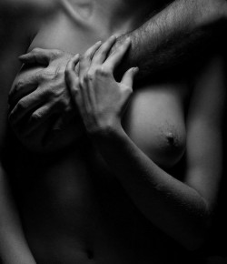butterflyslut:  His hand clasps tight around my breast … A