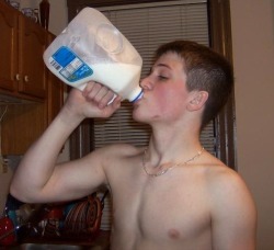 dancinsatyr:  His father drugged the milk. It was only a matter of time before one of the boys drank it. Looks like Josh is going to be the family cum dump. 