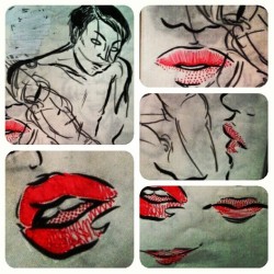 Some sketchbook mouths (Taken with Instagram)