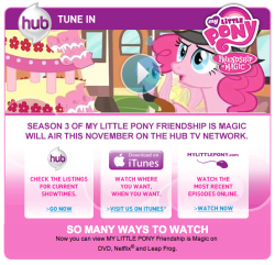 “Season 3 of My Little Pony Friendship is Magic will air