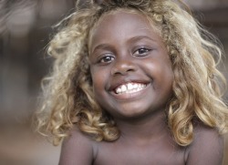 louimmortality:  The Melanesian children - naturally blonde hair