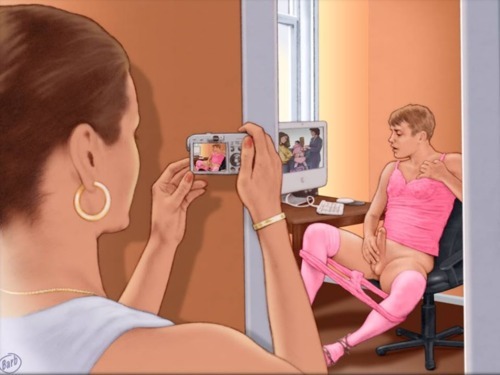 modern day sissy - all technologically advanced (artist unknown)