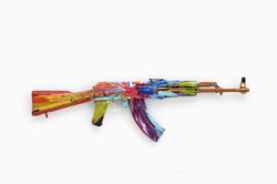 theclassyissue:  Damien Hirst ‘Spin AK47′ for Peace Day 2012