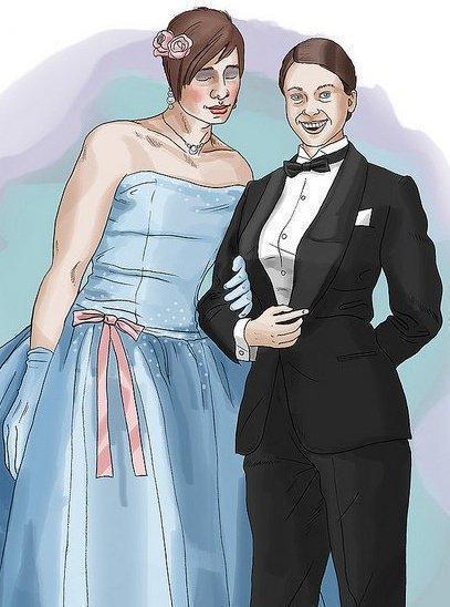 feminization:  Transgender bride and groom, what a dream! 