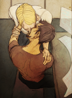 tardiscrash:  Kiss in the half light. 