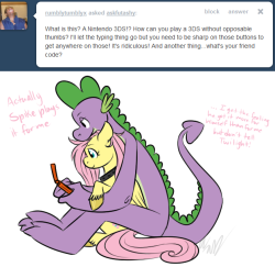 askfutashy:  I mean why would you give a pony a handheld console?