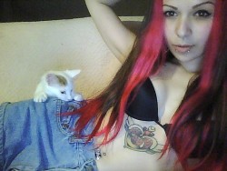 pinkzilla:  kitty love <3 