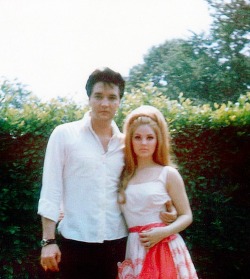 theswinginsixties:  Elvis and Priscilla Presley, April 1966.