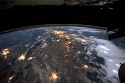 International Space Station over Earth