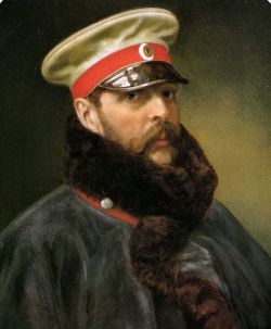 Portrait  of Tsar Alexander II of Russia, wearing the greatcoat