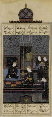timur-i-lang: Bahram Gur and his Seven Princesses, from a Khamsa