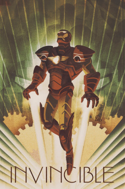 thefairiesscareme:  Art Deco Iron Man Anyone else have this art