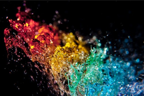 showslow:  Ryan TaylorÂ captures these explosively colorful shots with the help of strobe lights, colored water, milk, paint and balloons. 