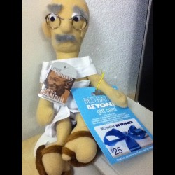My co-worker got me this little fellow for my birthday 😊 #MahatmaGandhi