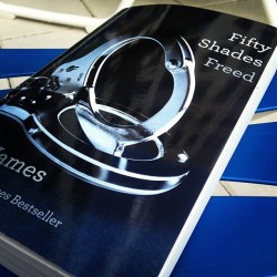 Nice cover. Fifty shades of a handcuff. Handcuffs are almost mainstream.. kaycrotty:  Been slackin’ finally have my hands on this baby! #50shadesfreed #ELJames #handcuffs #porn (Taken with Instagram) 