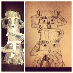 Incense burner. Drew it to fast. Crappy. :/  (Taken with Instagram)