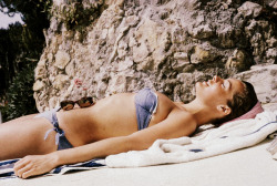  Romy Schneider sunbathing, 1960’s       