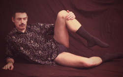 daddy-fluffer:  Oh YESSS! Love me some mustaches and socks! Together