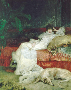 pmikos:  Georges Jules Victor Clairin (1843-1919), “Sarah Bernhardt” 