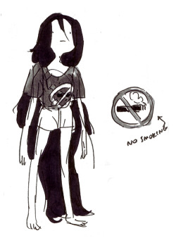 Concept drawing of Marceline’s “Saturday” outfit.