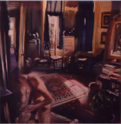 artqueer:  Brad Pasutti: Voyeur, 1993, pastel on paper, 28