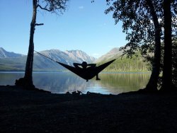 things to take with me on kayak travels: a hammock, a kayak….