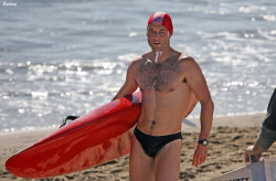 blackandwhite1789:  Hairy Surf Lifesaver