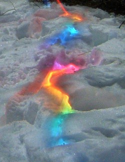 muffin-bitch:  shadowtriad:    Christmas lights under the snow