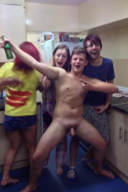 hotdan:  Drunk student naked - love this! Great follower submit