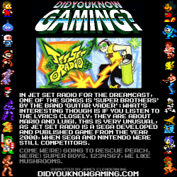 didyouknowgaming:  Jet Set Radio (Jet Grind Radio). http://www.youtube.com/watch?v=JJpCFUEaVuM