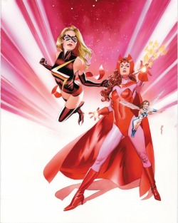 comicblah:  Ms. Marvel, Scarlet Witch & The Wasp by Mike