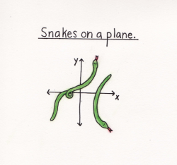 Because it’s snakes and a plane…  he he he he heee…