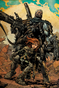house-of-gnar:  comicbookartwork:  Hope and Cable By David Finch