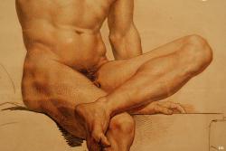 hadrian6:  Detail: Male model. J.B. Wicar. 