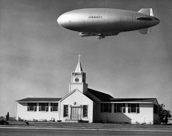 Church and Airship, LTA Base, 1944.